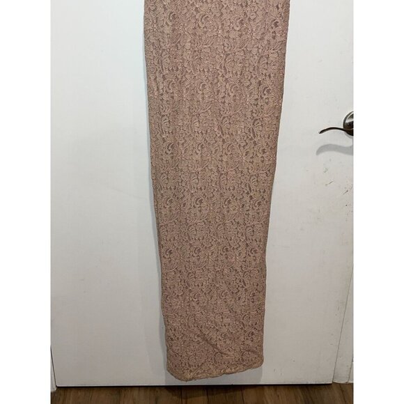 Adianna Papell  Womens size 8 Rose Lace Maxi Dress Sleeveless Full-Length Elegan - Picture 5 of 13